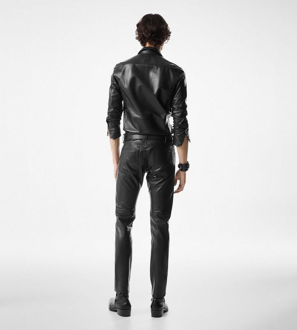 Tom Ford SHINY NAPPA PLONGE WESTERN SHIRT