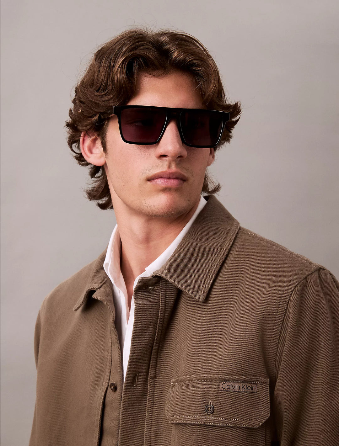 Calvin Klein Acetate Modified Square Sunglasses