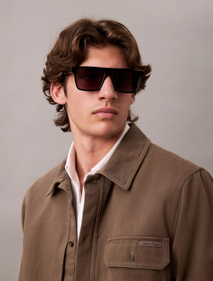 Calvin Klein Acetate Modified Square Sunglasses