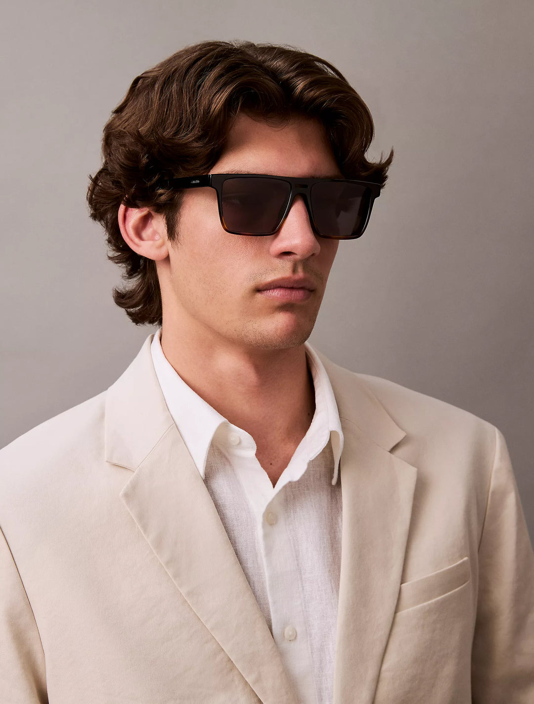 Calvin Klein Acetate Modified Square Sunglasses