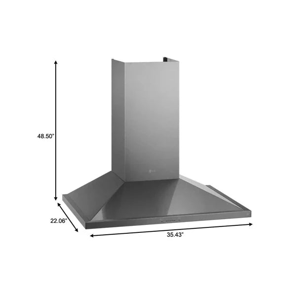LG 36" LG STUDIO Wall Mount Range Chimney Hood - Essence White