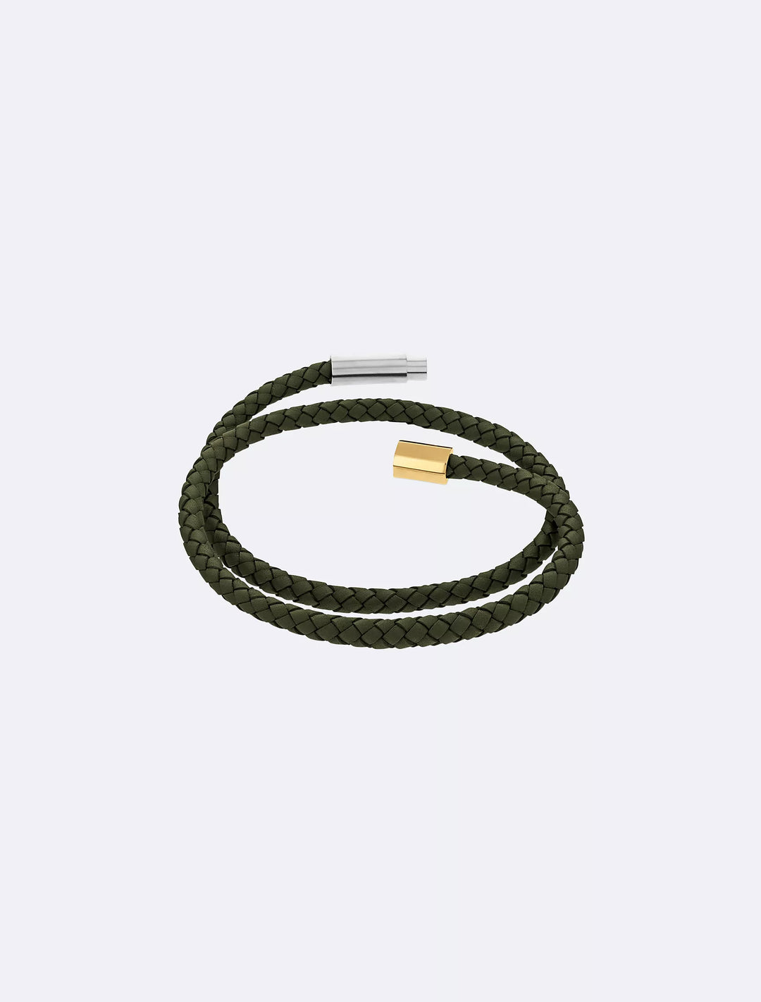 Calvin Klein Double Wrap Braided Leather Bracelet
