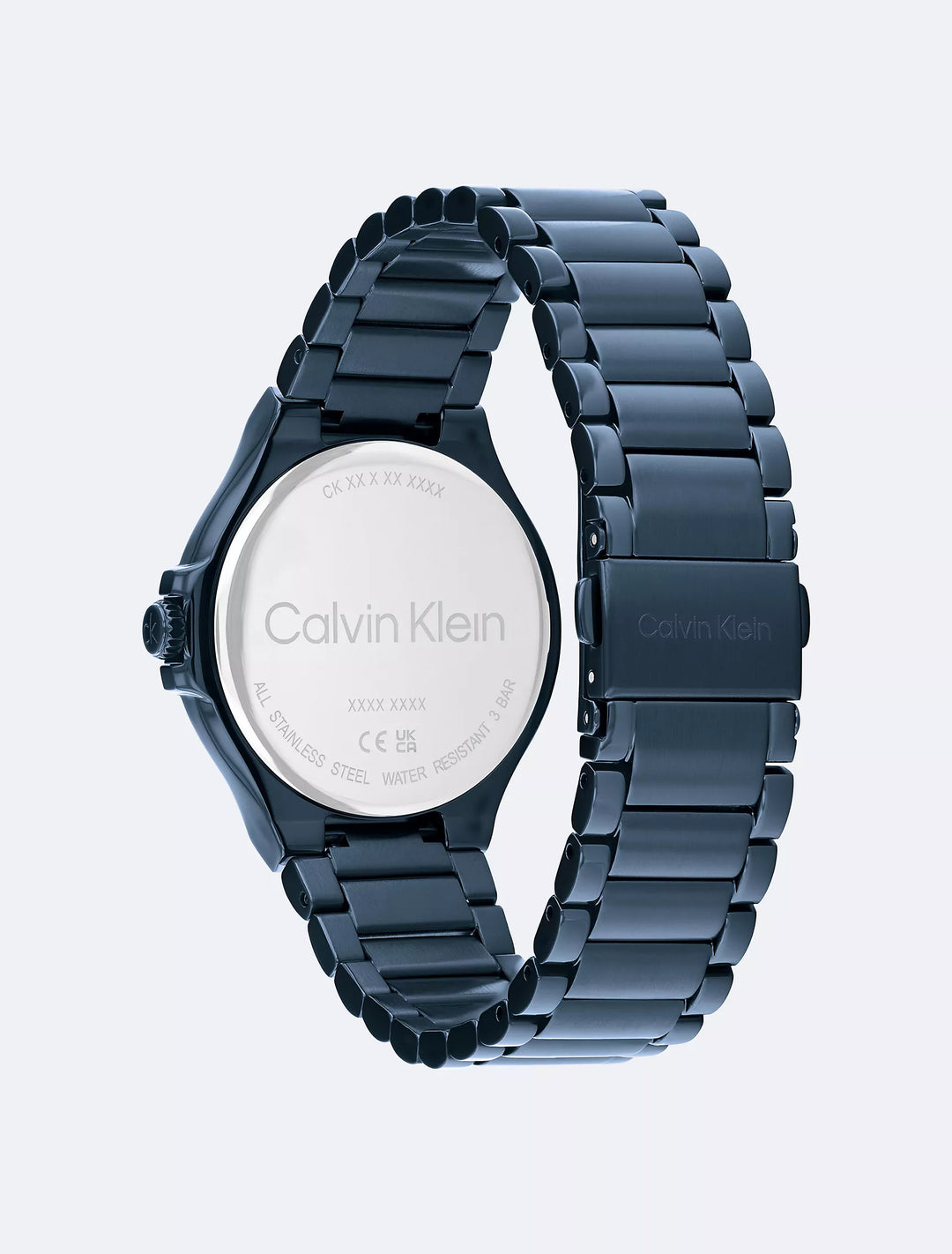 Calvin Klein Textured Monogram Logo Dial Silicone Strap Watch