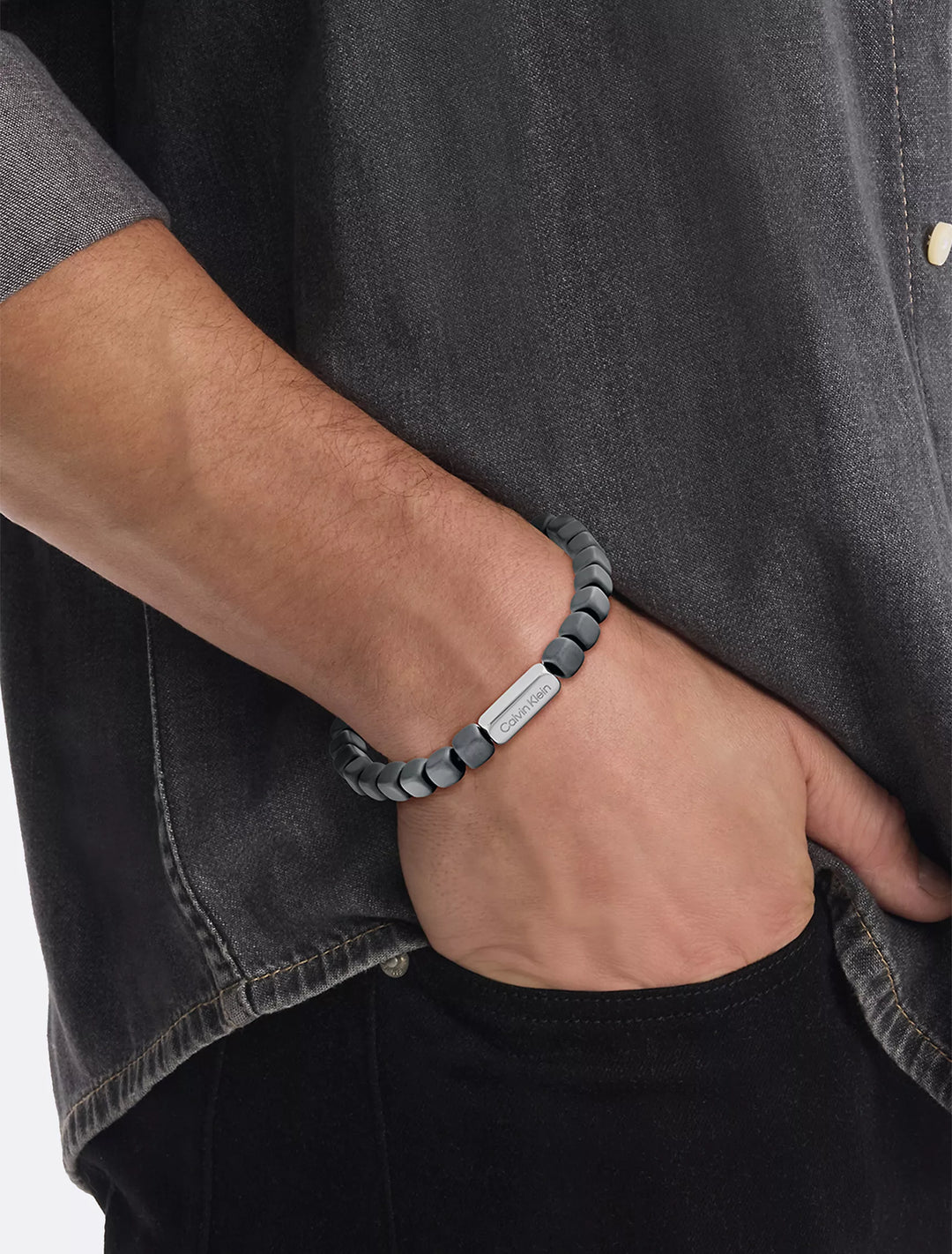 Calvin Klein Square Bead Bracelet