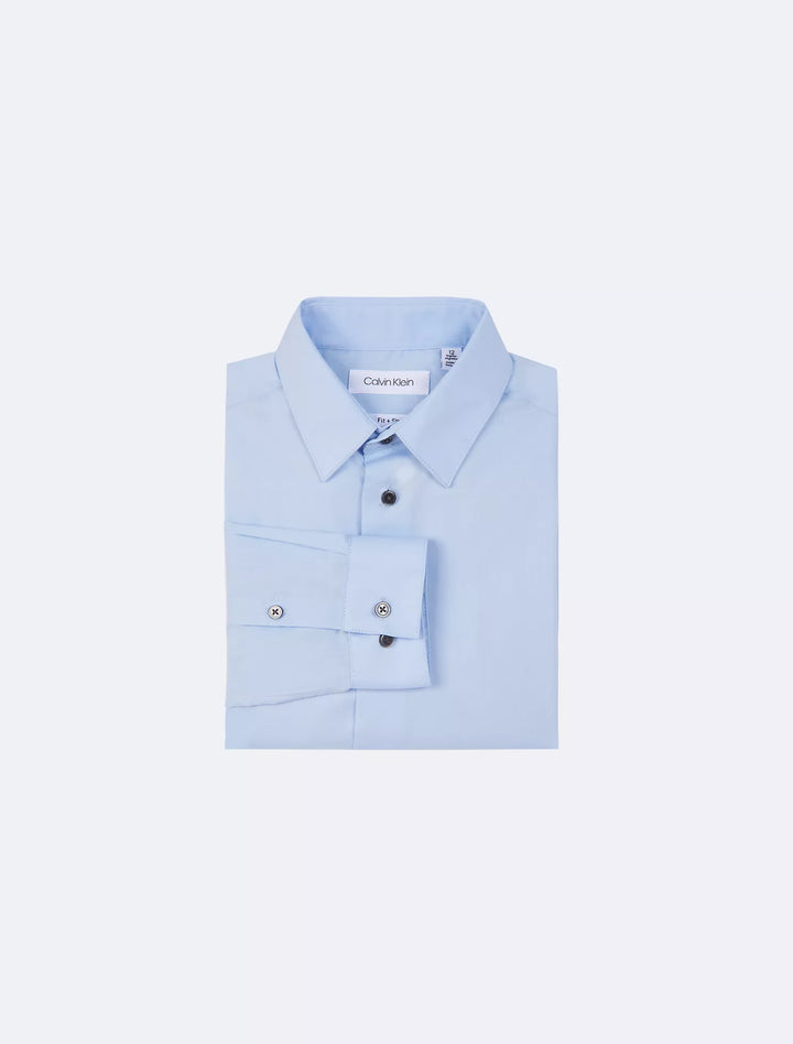 Calvin Klein Boys Poplin Button-Down Shirt