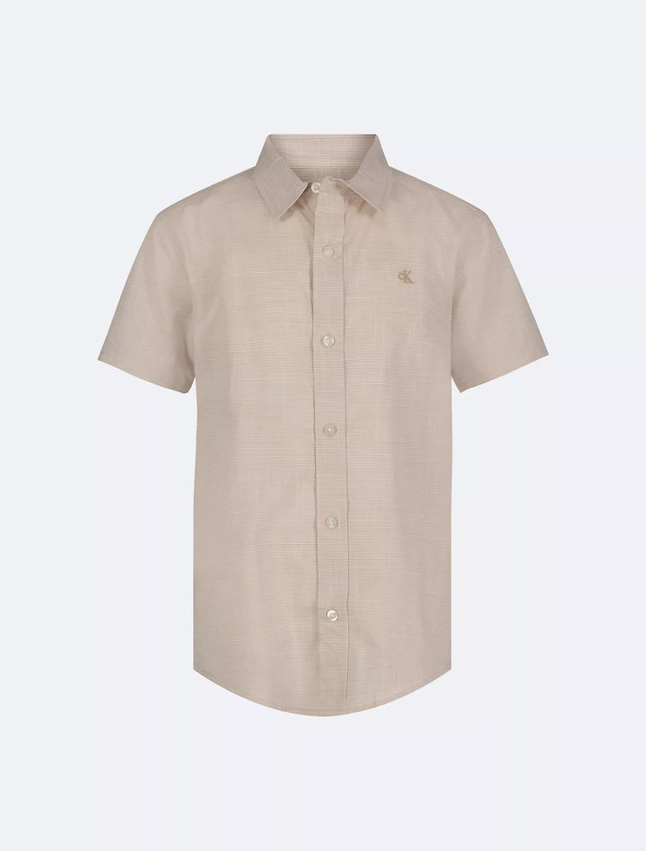 Calvin Klein Boys Fine Stripe Classic Button-Down Shirt