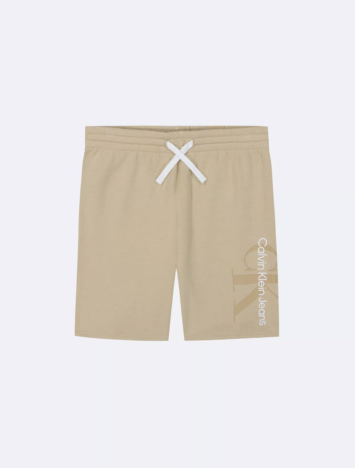 Calvin Klein Boys Monogram Logo Graphic Knit Shorts