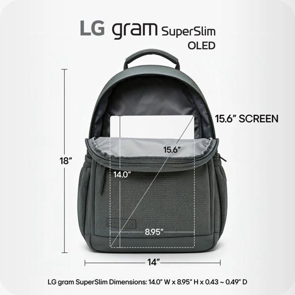 LG 15Z90ST-G.AAW4U1 LG gram SuperSlim 15.6” OLED Thin and Lightweight Laptop, Intel® Evo™ Edition- AI-enabled Intel® Core™ Ultra 5 processor, Windows 11 Home, 16GB RAM, 512GB SSD, White