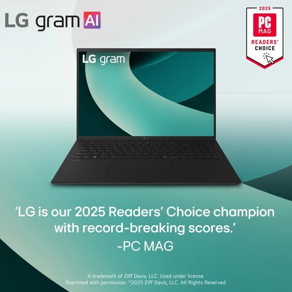 LG 16Z90TL-H.AUB7U1 LG gram 16", Copilot+ PC, Thin and Lightweight Laptop, Windows 11 Home, Intel Evo Edition - Intel® Core™ Ultra 7, 32GB RAM, 2TB SSD, Black