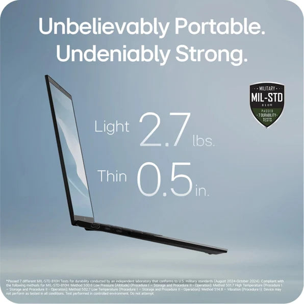 LG 17Z90TP-G.AAB4U1 LG gram Pro 17", Thin and Lightweight Laptop, Windows 11 Home, Intel® Evo™ Edition - Intel® Core™ Ultra 7, 16GB RAM, 1TB SSD, Black