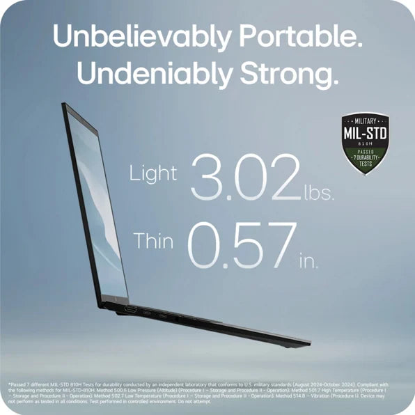LG 17Z90TP-G.ADB7U1 LG gram Pro 17", Thin and Lightweight Laptop, Windows 11 Home, Intel® Evo™ Edition - Intel® Core™ Ultra 7, 32GB RAM, 2TB SSD, Black