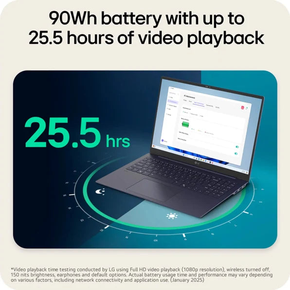 LG 17Z90TP-G.ADB7U1 LG gram Pro 17", Thin and Lightweight Laptop, Windows 11 Home, Intel® Evo™ Edition - Intel® Core™ Ultra 7, 32GB RAM, 2TB SSD, Black