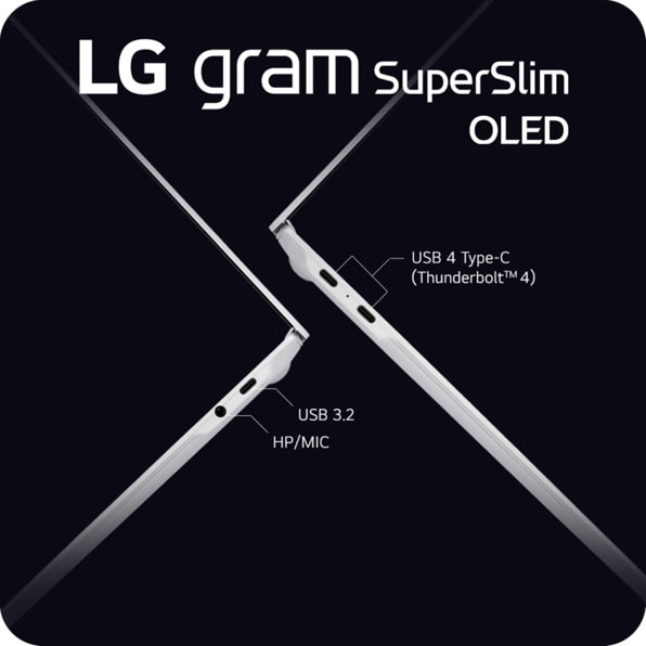LG 15Z90ST-G.AAW4U1 LG gram SuperSlim 15.6” OLED Thin and Lightweight Laptop, Intel® Evo™ Edition- AI-enabled Intel® Core™ Ultra 5 processor, Windows 11 Home, 16GB RAM, 512GB SSD, White
