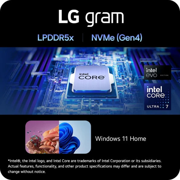 LG 16Z90SP-A.ADB9U1 LG gram Pro 16” OLED Thin and Lightweight Laptop, Intel® Evo™ Edition - AI-enabled Intel® Core™ Ultra 7 processor, NVIDIA RTX 3050, Windows 11 Home, 32GB RAM, 2TB (1TB x 2) SSD, Black