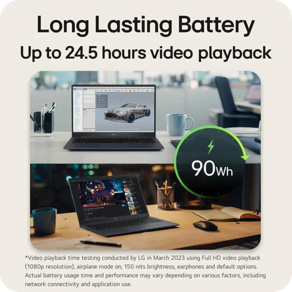 LG 16Z90SP-A.ADB9U1 LG gram Pro 16” OLED Thin and Lightweight Laptop, Intel® Evo™ Edition - AI-enabled Intel® Core™ Ultra 7 processor, NVIDIA RTX 3050, Windows 11 Home, 32GB RAM, 2TB (1TB x 2) SSD, Black