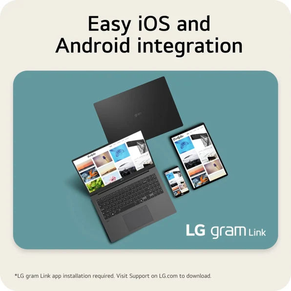 LG 16Z90TP-K.ADL6U1 LG gram Pro 16", Thin and Lightweight Laptop, Windows 11 Home, Intel® Evo™ Edition - Intel® Core™ Ultra 7, 32GB RAM, 1TB SSD, Metal Blue