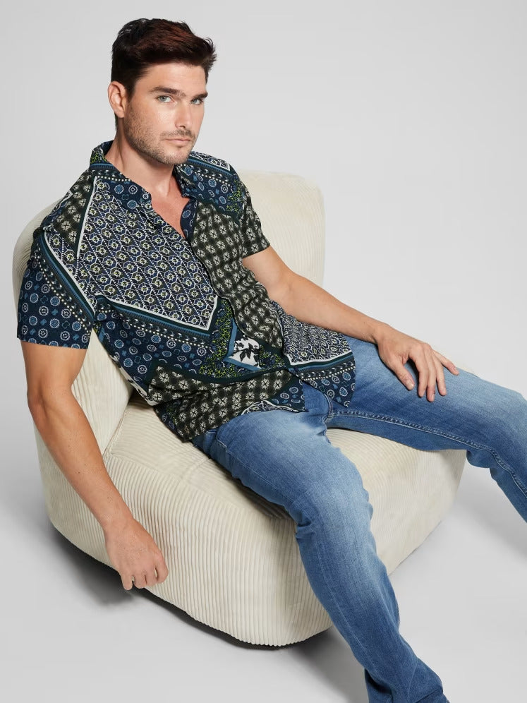 Guess Eco Rayon Scarf Shirt