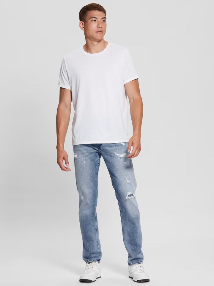 Guess Eco Rip-and-Repair Tapered Jeans