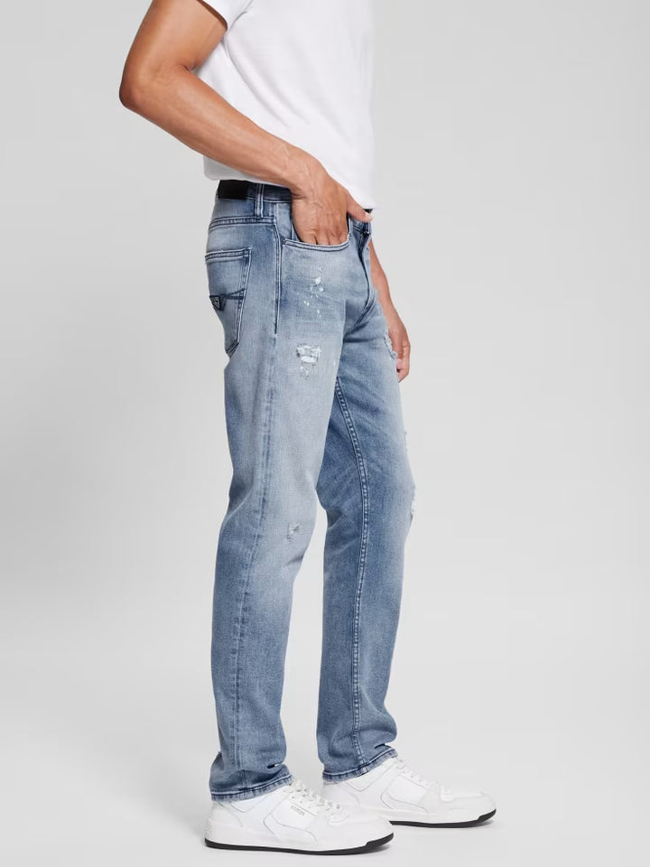 Guess Eco Rip-and-Repair Tapered Jeans