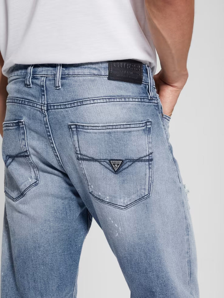 Guess Eco Rip-and-Repair Tapered Jeans