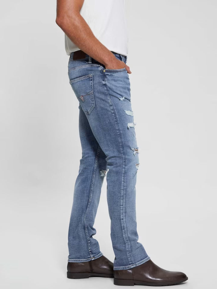 Guess Eco Mateo Destroyed Straight Jeans