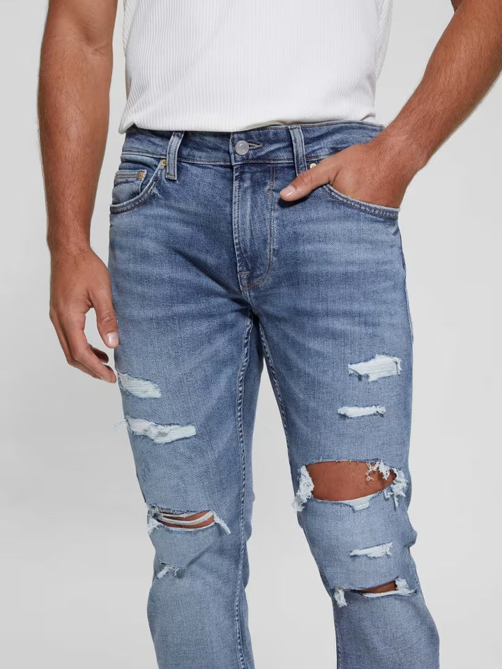 Guess Eco Mateo Destroyed Straight Jeans