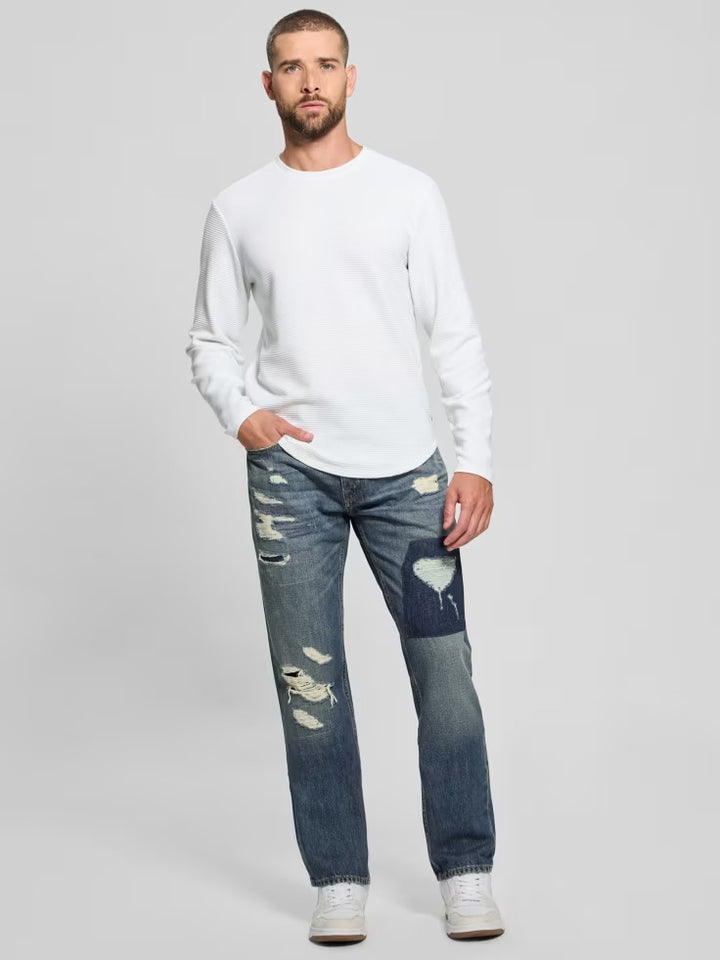 Guess Mateo Distressed Straight Jeans