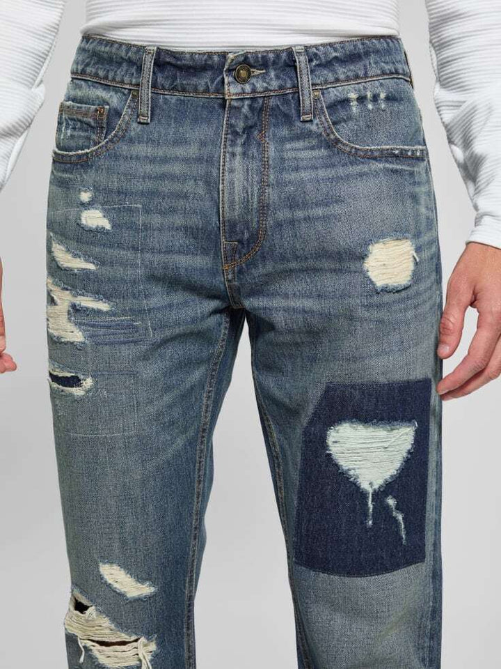 Guess Mateo Distressed Straight Jeans