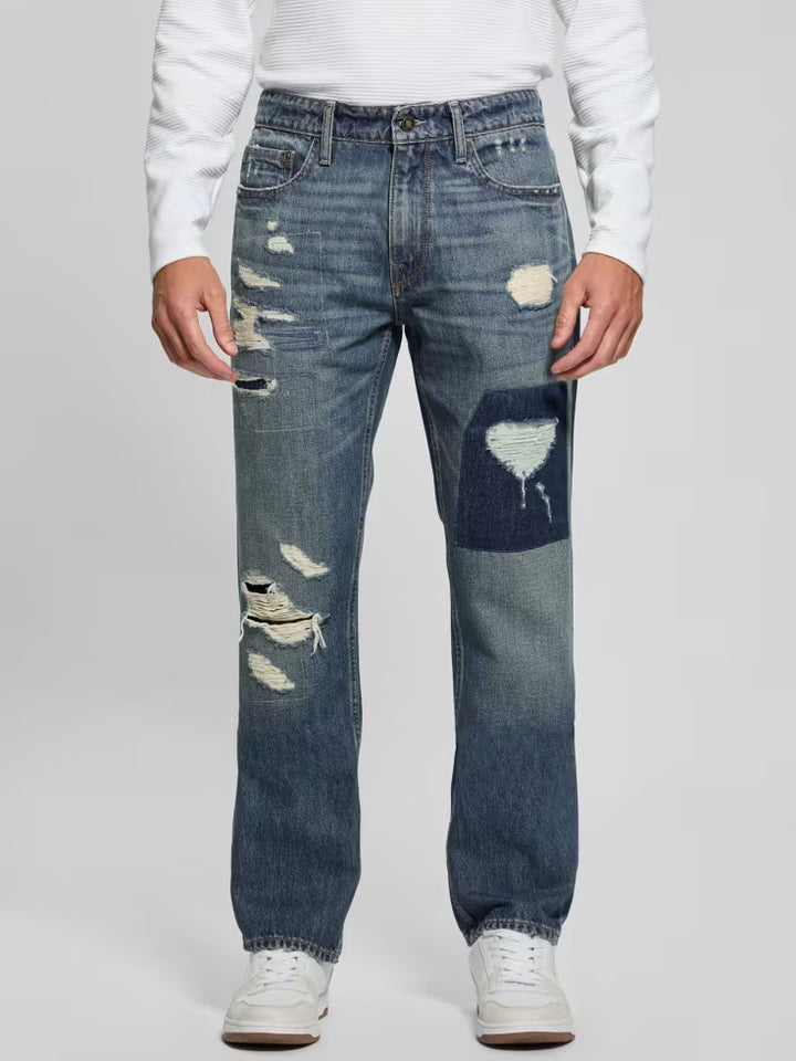 Guess Mateo Distressed Straight Jeans