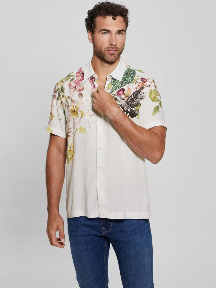 Guess Eco Rayon Floral Hawk Shirt