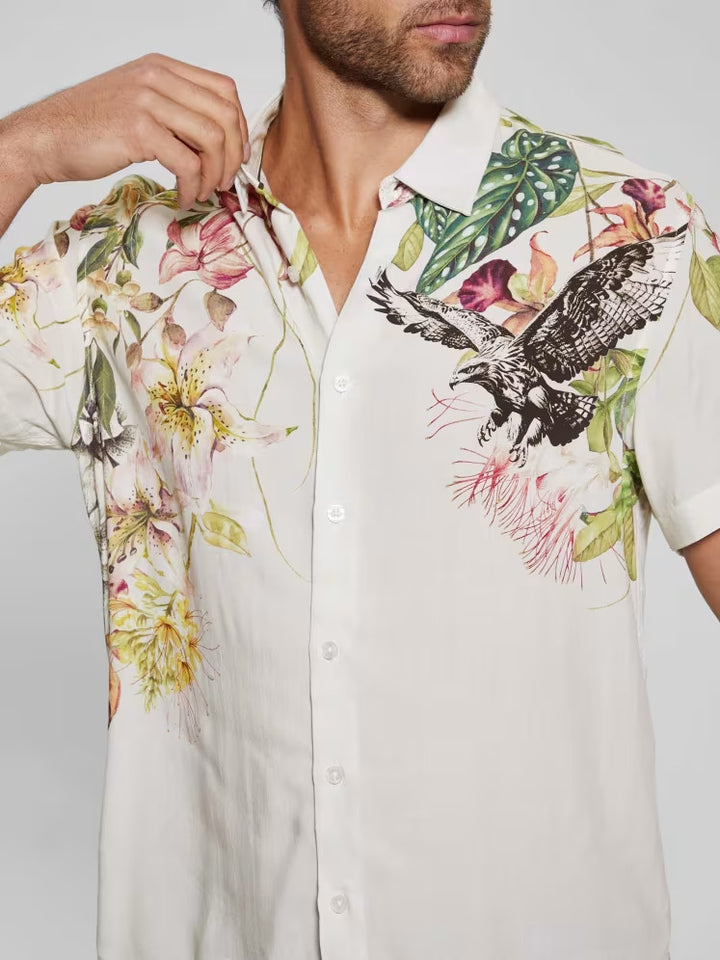 Guess Eco Rayon Floral Hawk Shirt