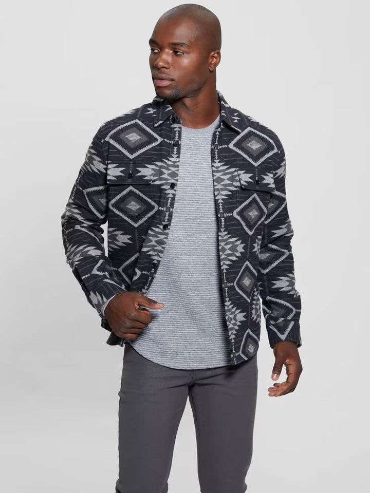 Guess Southwest Motif Jacquard Shirt