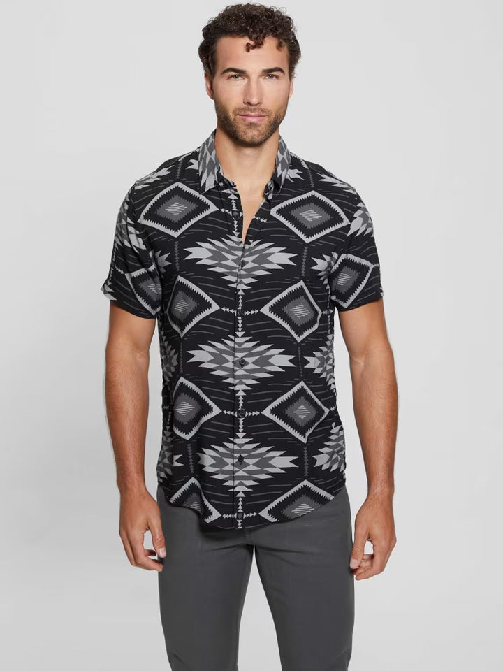 Guess Eco Rayon Southwest Motif Shirt