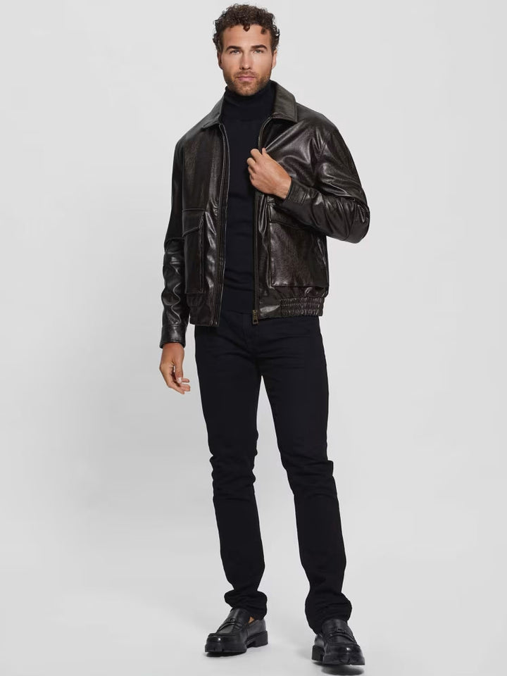 Guess Multipocketed Aviator Flight Jacket