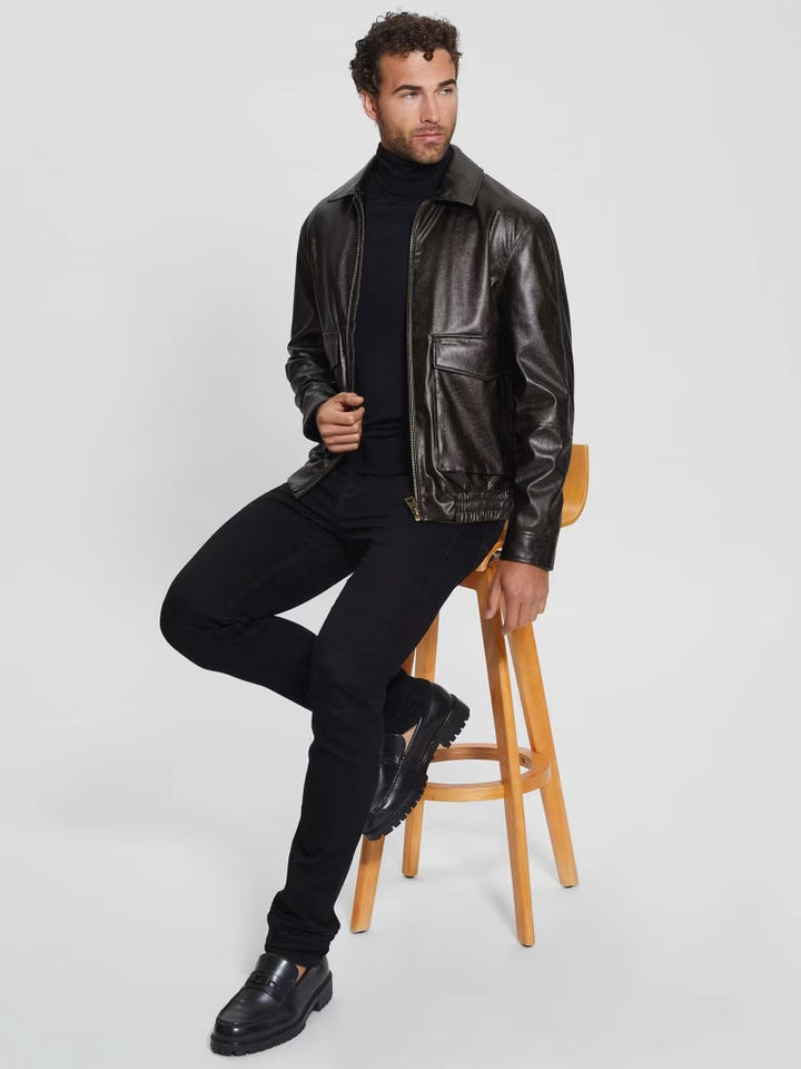 Guess Multipocketed Aviator Flight Jacket