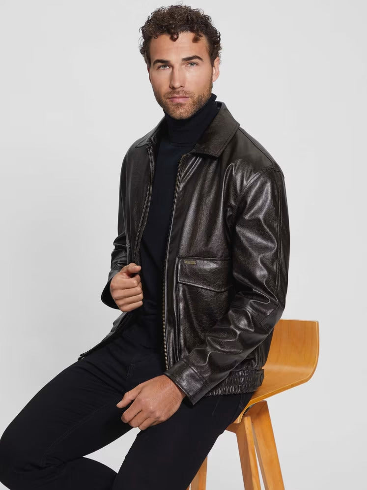 Guess Multipocketed Aviator Flight Jacket