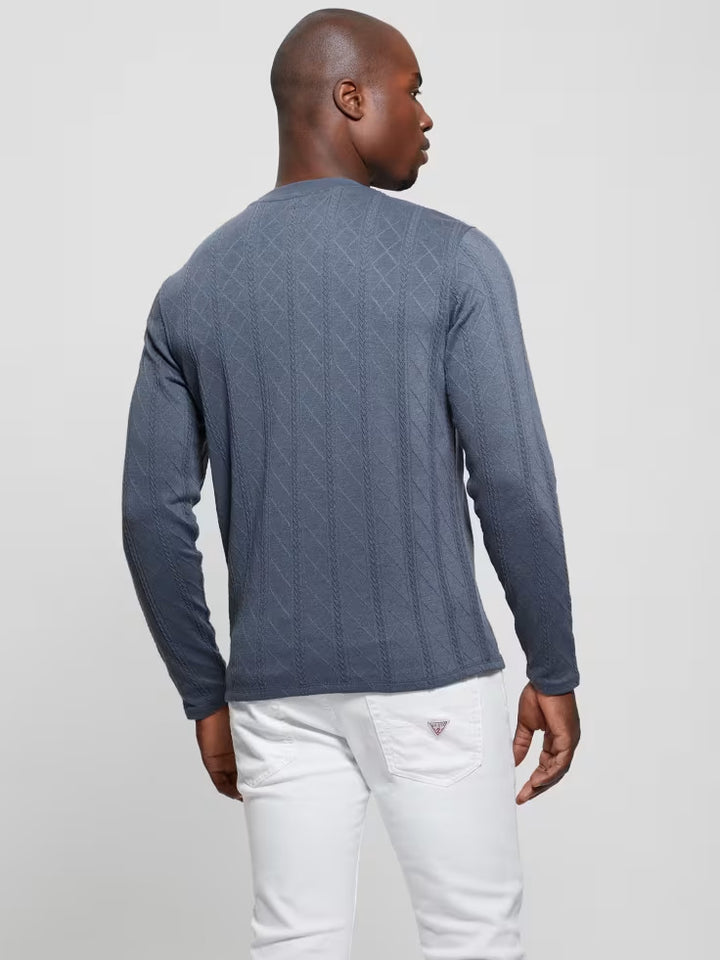 Guess Textured Knit Long-Sleeve Top