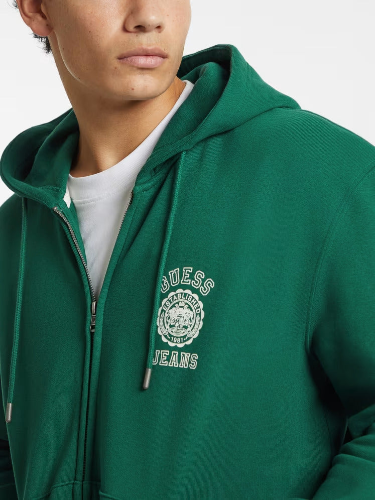 Guess Stamp Logo Zip-Up Hoodie
