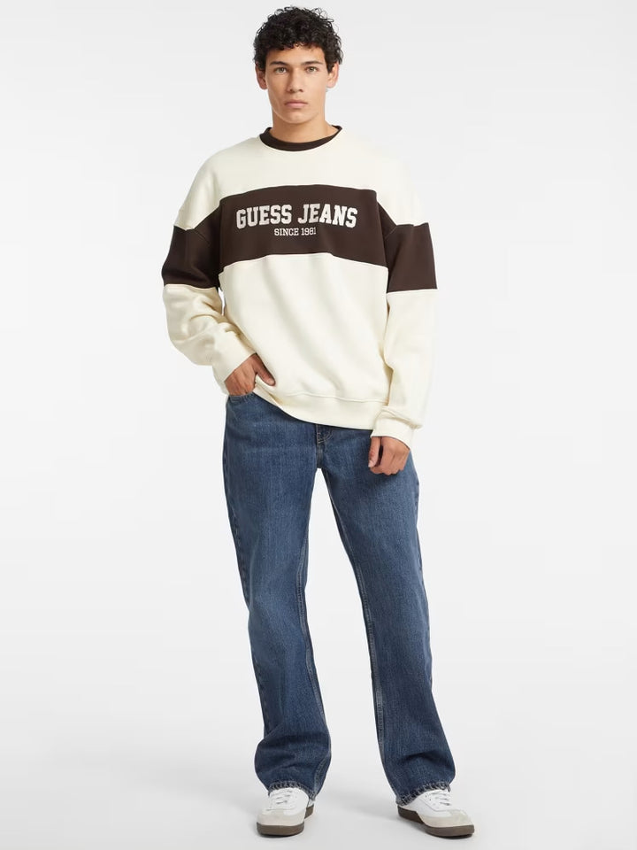 Guess Horizontal Stripe Crewneck Sweatshirt