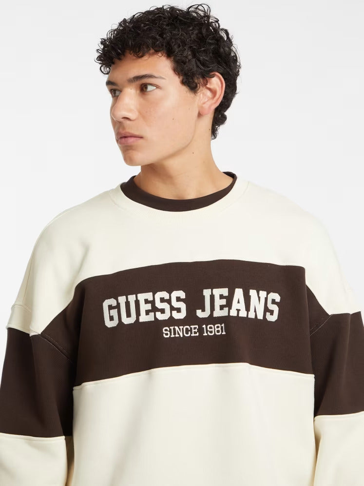 Guess Horizontal Stripe Crewneck Sweatshirt
