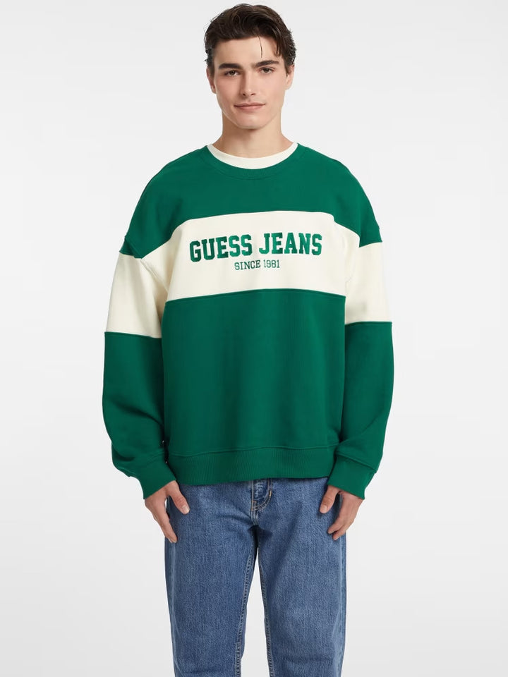 Guess Horizontal Stripe Crewneck Sweatshirt