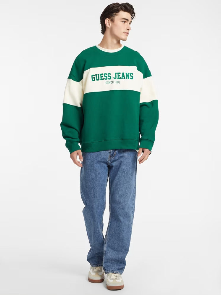 Guess Horizontal Stripe Crewneck Sweatshirt