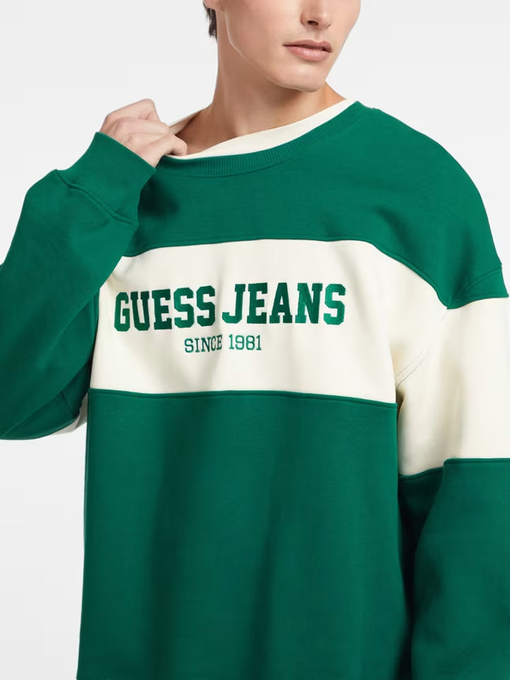 Guess Horizontal Stripe Crewneck Sweatshirt