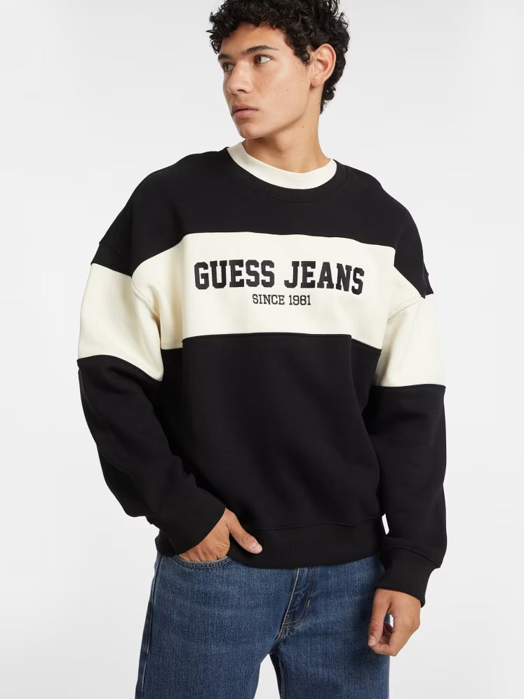 Guess Horizontal Stripe Crewneck Sweatshirt