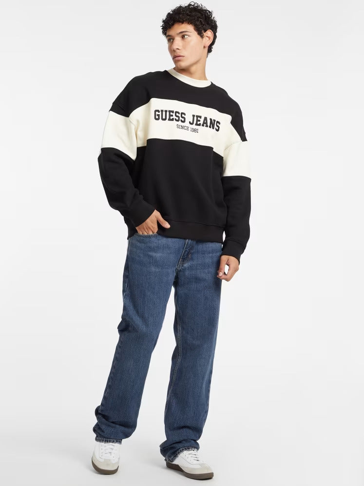 Guess Horizontal Stripe Crewneck Sweatshirt
