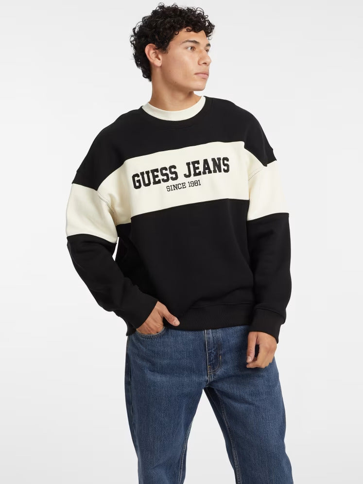 Guess Horizontal Stripe Crewneck Sweatshirt