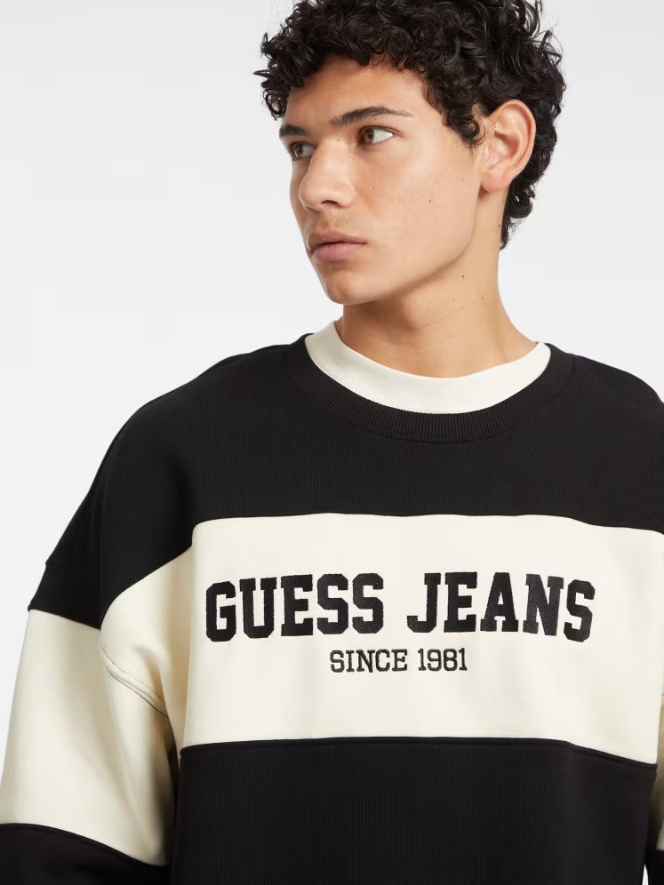 Guess Horizontal Stripe Crewneck Sweatshirt