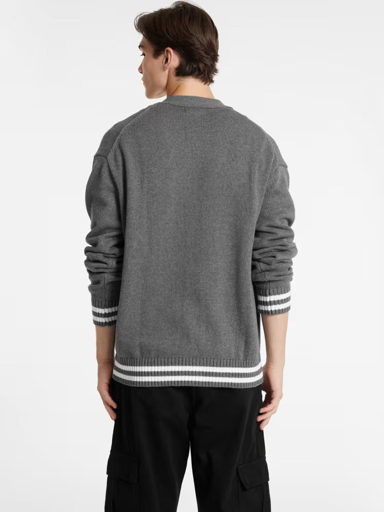 Guess Embroidered Logo Varsity Cardigan