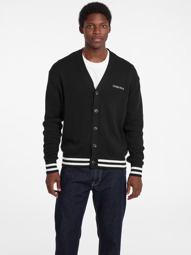 Guess Embroidered Logo Varsity Cardigan