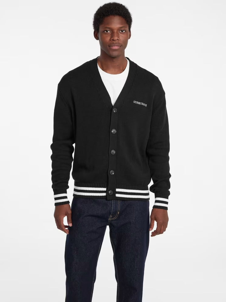 Guess Embroidered Logo Varsity Cardigan